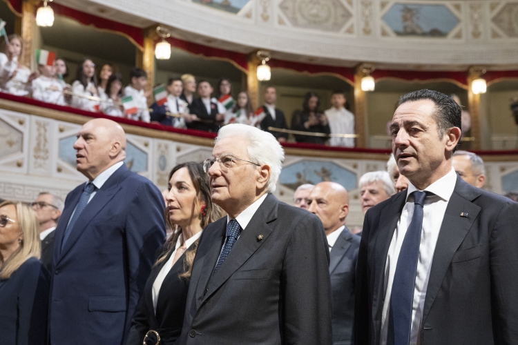 Il Presidente della Repubblica Sergio Mattarella a San Severino Marche, in occasione dell’81° Anniversario della Liberazione 
