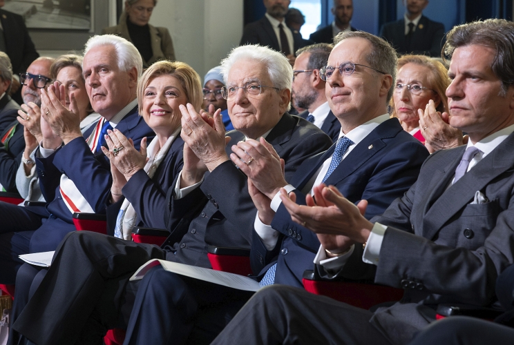 Il Presidente Sergio Mattarella in occasione della celebrazione della Festa de Lavoro