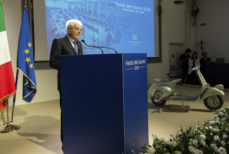 Il Presidente Sergio Mattarella rivolge il suo indirizzo di saluto in occasione della celebrazione della Festa de Lavoro
