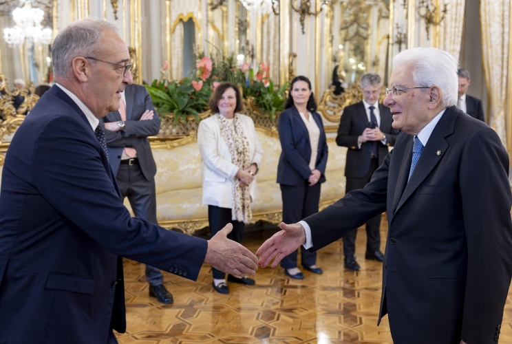 Il Presidente Sergio Mattarella con il Presidente della Confederazione Svizzera, S.E. il Signor Guy Parmelin