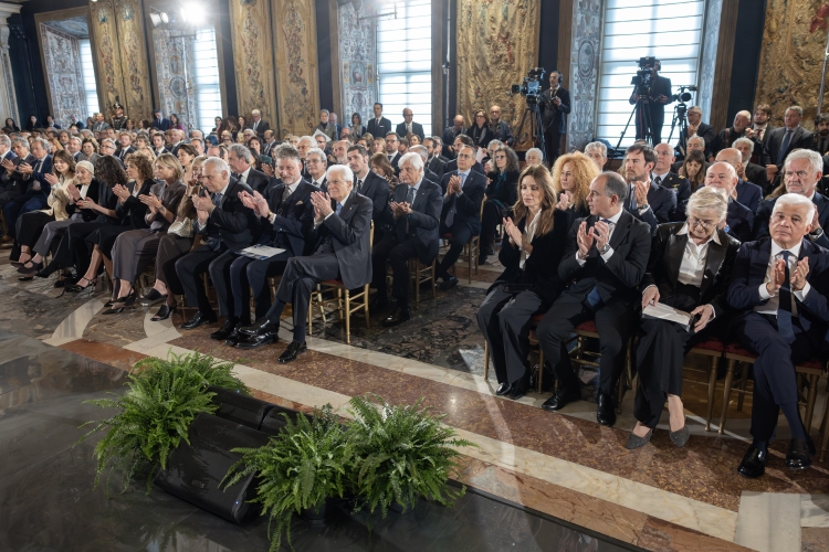 Il Presidente della Repubblica Sergio Mattarella in occasione della cerimonia di presentazione dei candidati ai Premi “David di Donatello” per l’anno 2026 
