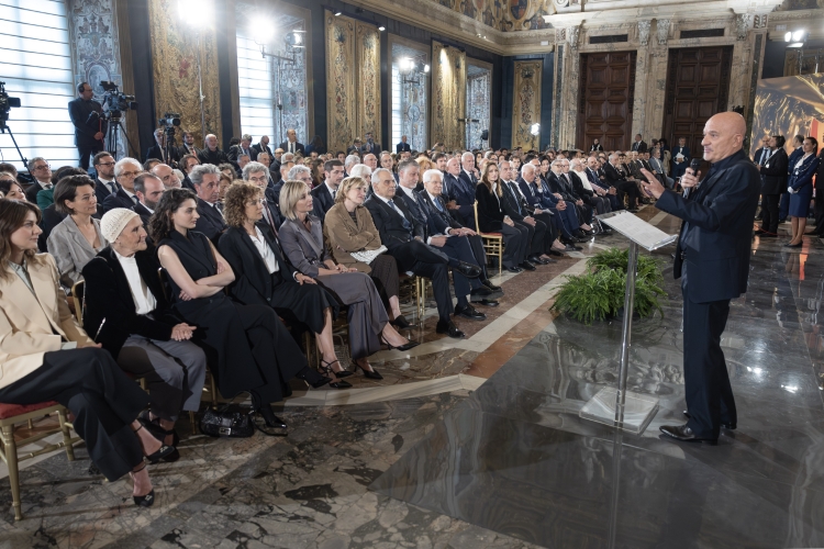 Il Presidente della Repubblica Sergio Mattarella in occasione della cerimonia di presentazione dei candidati ai Premi “David di Donatello” per l’anno 2026 
