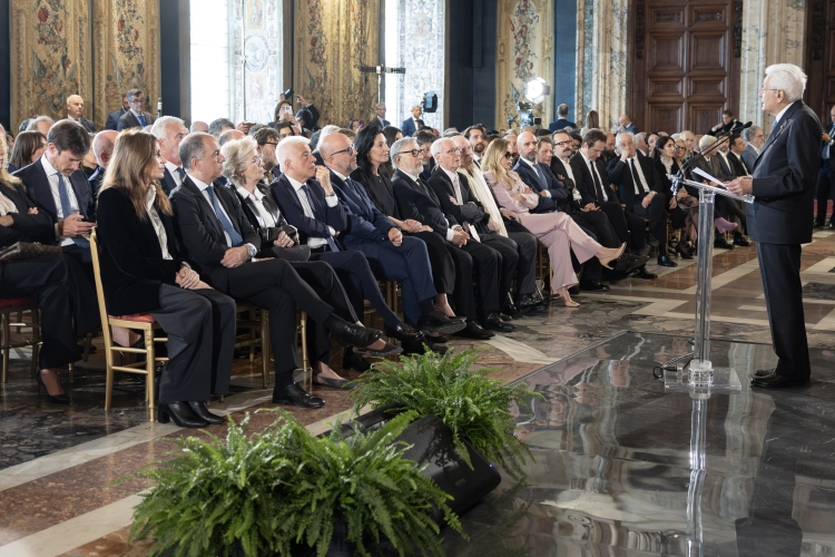 Il Presidente della Repubblica Sergio Mattarella in occasione della cerimonia di presentazione dei candidati ai Premi “David di Donatello” per l’anno 2026 


