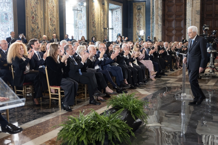 Il Presidente della Repubblica Sergio Mattarella in occasione della cerimonia di presentazione dei candidati ai Premi “David di Donatello” per l’anno 2026 

