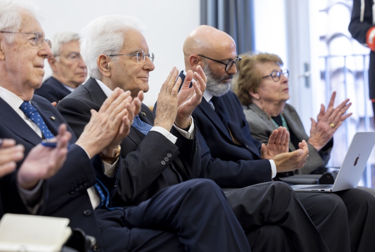 Il Presidente Sergio Mattarella nel corso del Seminario in occasione dei vent’anni dell’elezione di Giorgio Napolitano a Presidente della Repubblica