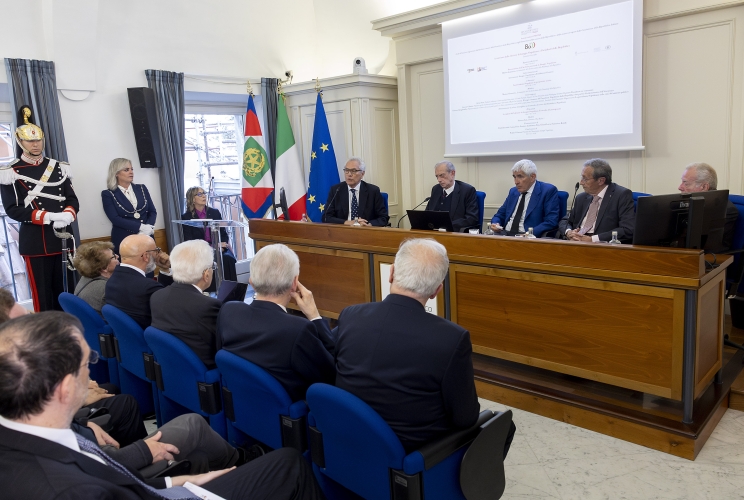 Il Presidente Sergio Mattarella nel corso del Seminario in occasione dei vent’anni dell’elezione di Giorgio Napolitano a Presidente della Repubblica