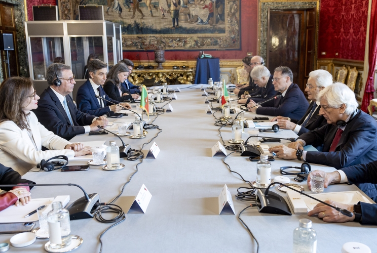 Il Presidente Sergio Mattarella con António José Seguro, Presidente della Repubblica portoghese