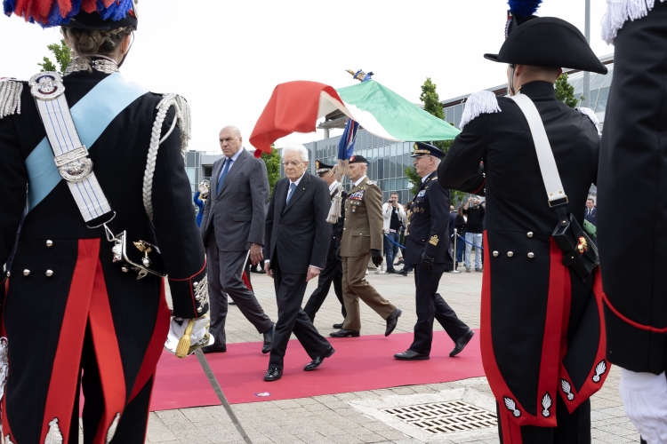 Il Presidente Mattarella in occasione del giuramento del 15° corso triennale degli Allievi Marescialli dei Carabinieri 