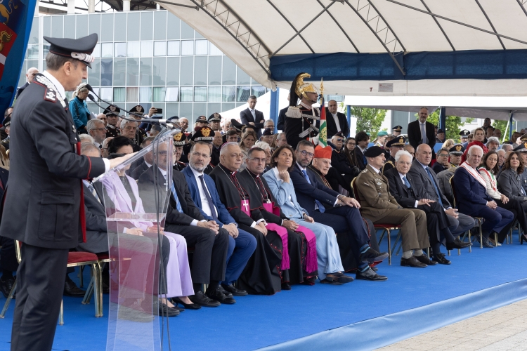Il Presidente Mattarella in occasione del giuramento del 15° corso triennale degli Allievi Marescialli dei Carabinieri