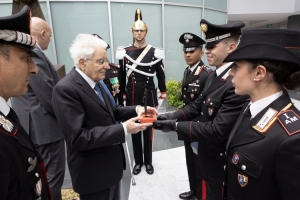 Il Presidente Mattarella in occasione del giuramento del 15° corso triennale degli Allievi Marescialli dei Carabinieri