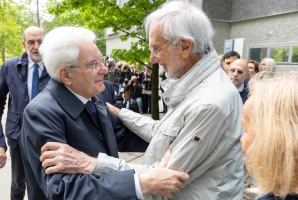 Il Presidente Sergio Mattarella con Renzo Piano, in occasione della visita al Politecnico di Milano