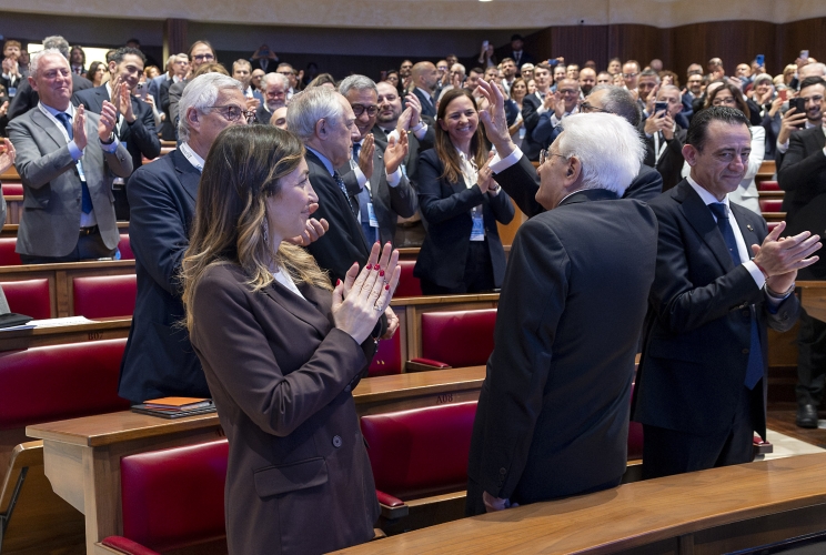 Il Presidente Sergio Mattarella alla cerimonia in occasione del centenario della giornata internazionale dell’infermiere