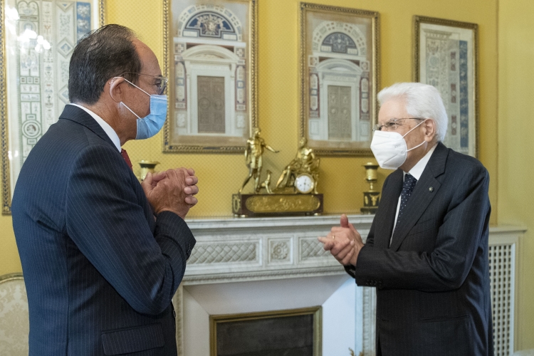Il Presidente della Repubblica Sergio Mattarella incontra Giovan Crisostamo Profita, Rettore dell’Università UniCamillus
