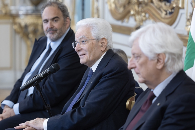 Il Presidente Sergio Mattarella in occasione del 145° anniversario dell'istituzione della Società Italiana degli autori e degli editori 
