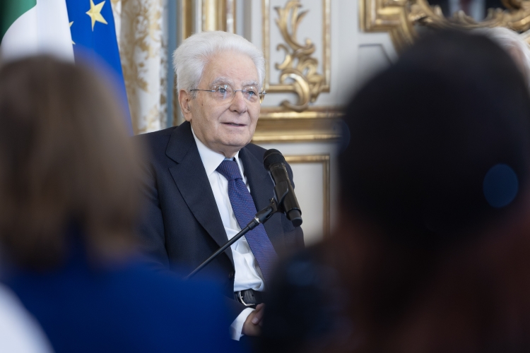Il Presidente Sergio Mattarella in occasione del 145° anniversario dell'istituzione della Società Italiana degli autori e degli editori 
