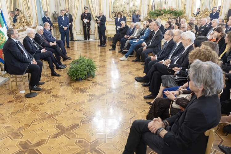 Il Presidente Sergio Mattarella in occasione del 145° anniversario dell'istituzione della Società Italiana degli autori e degli editori 
