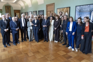 Il Presidente Sergio Mattarella in occasione del 145° anniversario dell'istituzione della Società Italiana degli autori e degli editori 
