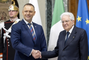 Il Presidente Sergio Mattarella con Karol Nawrocki, Presidente della Repubblica di Polonia