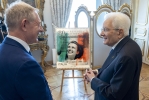 Presentazione al Presidente Mattarella del francobollo per gli 80 anni della Repubblica Italiana