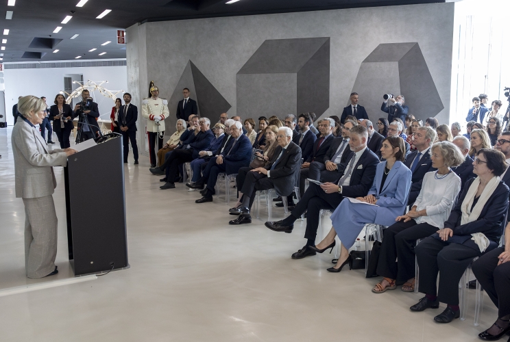 Il Presidente Sergio Mattarella in occasione dell'Intervento alla cerimonia di presentazione della Mostra “Vitalità dell’architettura italiana 1946-2026”