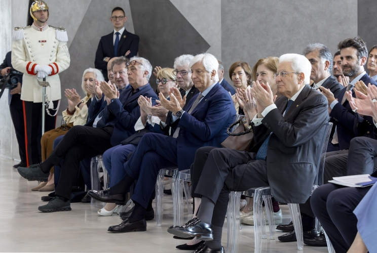 Il Presidente Sergio Mattarella in occasione dell'Intervento alla cerimonia di presentazione della Mostra “Vitalità dell’architettura italiana 1946-2026”