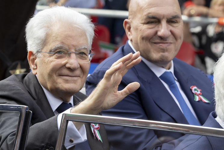 Il Presidente Sergio Mattarella alla Parrata militare