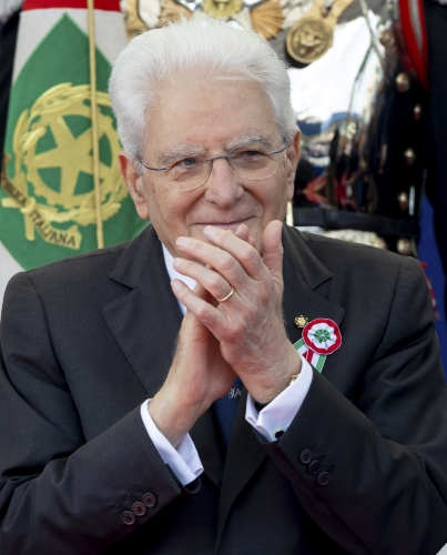 Il Presidente Sergio Mattarella alla Parrata militare