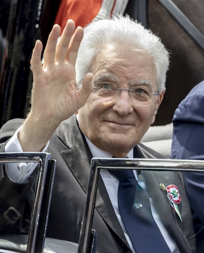Il Presidente Sergio Mattarella alla Parrata militare