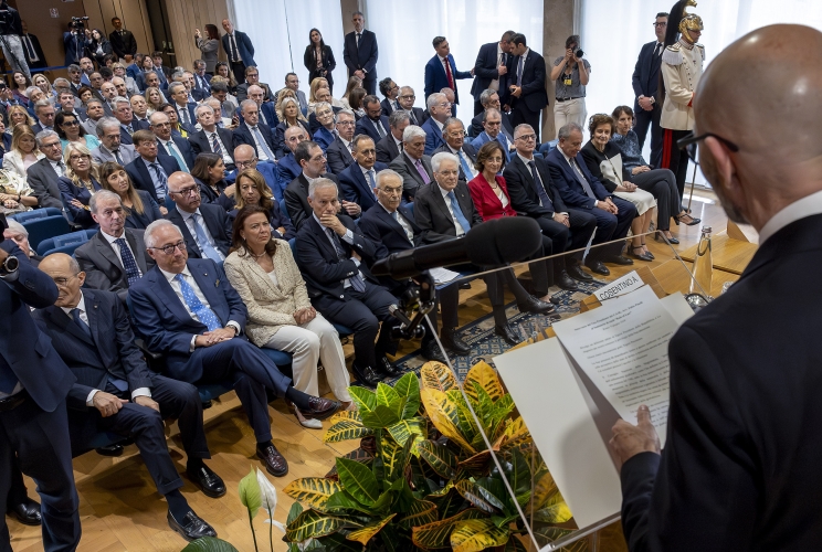 Il Presidente Sergio Mattarella nel corso del convegno sul tema “Rule of law"