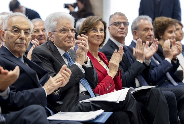 Il Presidente Sergio Mattarella nel corso del convegno sul tema “Rule of law"