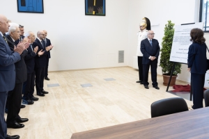 Il Presidente della Repubblica Sergio Mattarella in occasione della cerimonia di inaugurazione della nuova sede della Corte di Appello di Roma e di intitolazione dell’Aula Magna della Corte ai magistrati Mario Amato e Vittorio Occorsio 
