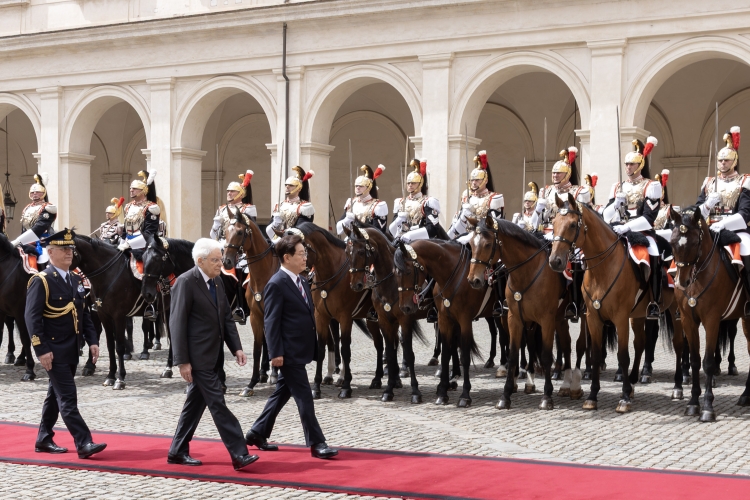 Il Presidente della Repubblica Sergio Mattarella con il Presidente della Repubblica di Corea Lee Jae Myung, in visita di Stato  
