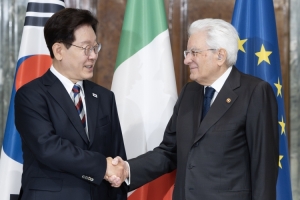 Il Presidente della Repubblica Sergio Mattarella con il Presidente della Repubblica di Corea Lee Jae Myung, in visita di Stato  

