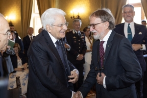 Il Presidente della Repubblica Sergio Sergio Mattarella con Roberto Antonelli, Presidente dell’Accademia Nazionale dei Lincei, al termine dell’Adunanza solenne di chiusura dell’anno accademico 2025-2026 dell’Accademia Nazionale dei Lincei

