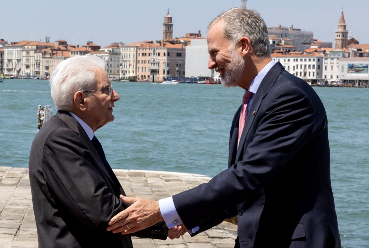 Il Presidente Sergio Mattarella con S.M. Felipe VI, Re di Spagna