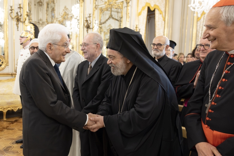 Il Presidente della Repubblica Sergio Mattarella in occasione dell'incontro con i rappresentanti delle comunità religiose in occasione della sottoscrizione del Patto “la via italiana del dialogo interreligioso”
