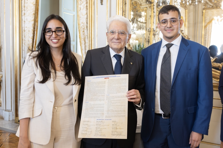 Il Presidente della Repubblica Sergio Mattarella in occasione dell'incontro con i rappresentanti delle comunità religiose in occasione della sottoscrizione del Patto “la via italiana del dialogo interreligioso”

