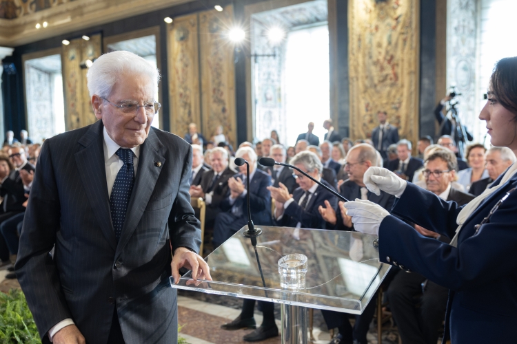 Il Presidente della Repubblica Sergio Mattarella in occasione della cerimonia della Giornata mondiale contro le droghe

