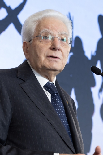 Il Presidente della Repubblica Sergio Mattarella in occasione della cerimonia della Giornata mondiale contro le droghe
