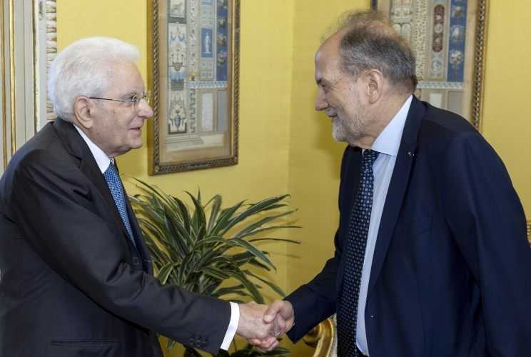 Il Presidente Sergio Mattarella accoglie Luciano Di Tizio, Presidente del WWF Italia