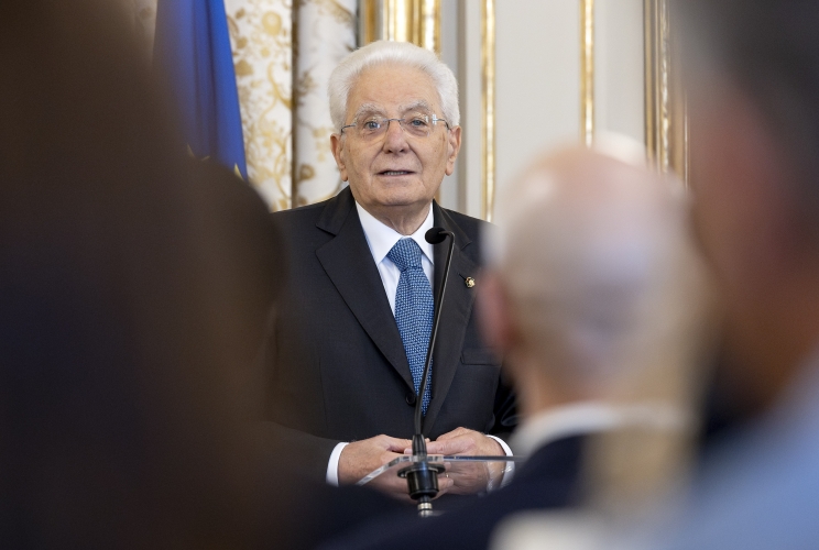 Il Presidente Sergio Mattarella nel corso dell'incontro con il Direttivo della Commissione “Fulbright" - Commissione per gli Scambi Culturali tra Italia e Stati Uniti.