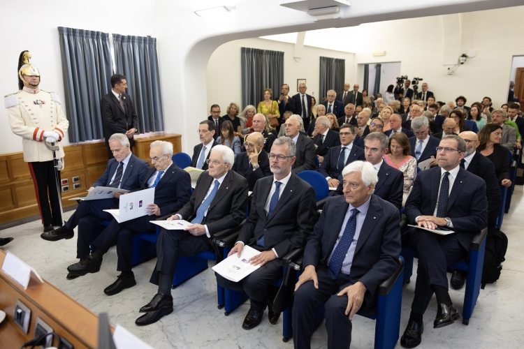 Il Presidente Sergio Mattarella in occasione della cerimonia del trentesimo anniversario dell’inaugurazione dell’Archivio Storico della Presidenza della Repubblica 


