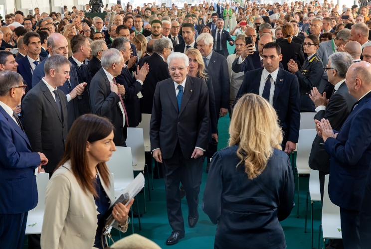 Il Presidente Sergio Mattarella in occasione del 50° anniversario dell’incidente industriale dell’ICMESA (Industrie Chimiche Meda Società Azionaria)