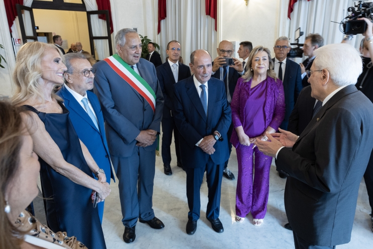 Il Presidente della Repubblica Sergio Mattarella in occasione della cerimonia di inaugurazione del Castello Utveggio 
