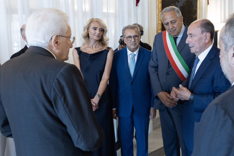 Il Presidente della Repubblica Sergio Mattarella in occasione della cerimonia di inaugurazione del Castello Utveggio 
