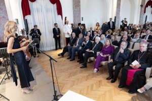 Il Presidente della Repubblica Sergio Mattarella in occasione della cerimonia di inaugurazione del Castello Utveggio di Palermo
