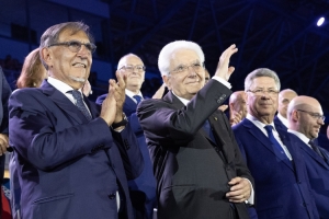 Il Presidente della Repubblica Sergio Mattarella in occasione della cerimonia di apertura dei XX Giochi del Mediterraneo Taranto 2026  
