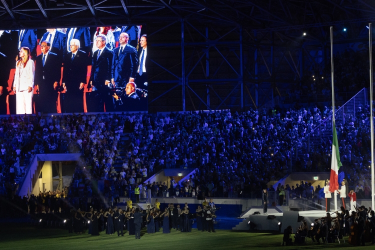 ll Presidente della Repubblica Sergio Mattarella in occasione della cerimonia di apertura dei XX Giochi del Mediterraneo Taranto 2026  
