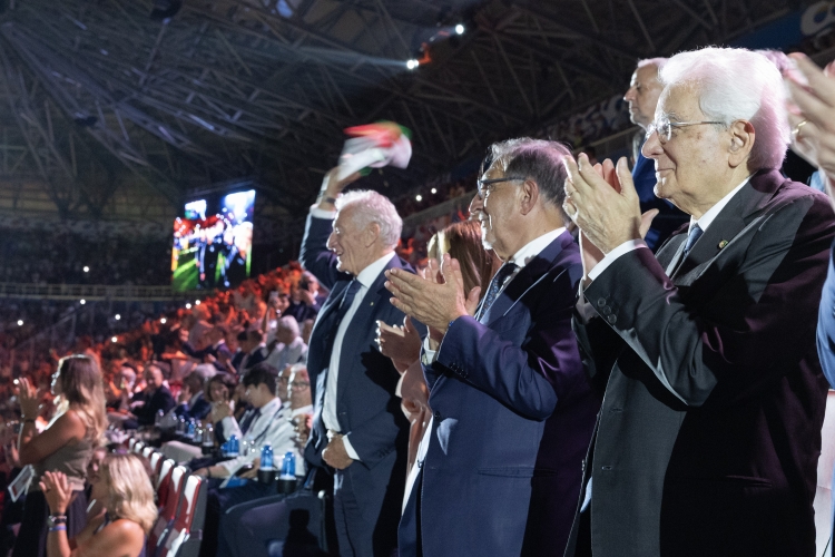l Presidente della Repubblica Sergio Mattarella in occasione della cerimonia di apertura dei XX Giochi del Mediterraneo Taranto 2026  
