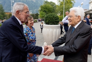 Il Presidente Sergio Mattarella con il Presidente Federale della Repubblica d’Austria, Alexander Van der Bellen alla, alla cerimonia in occasione della “Giornata dell’Autonomia”